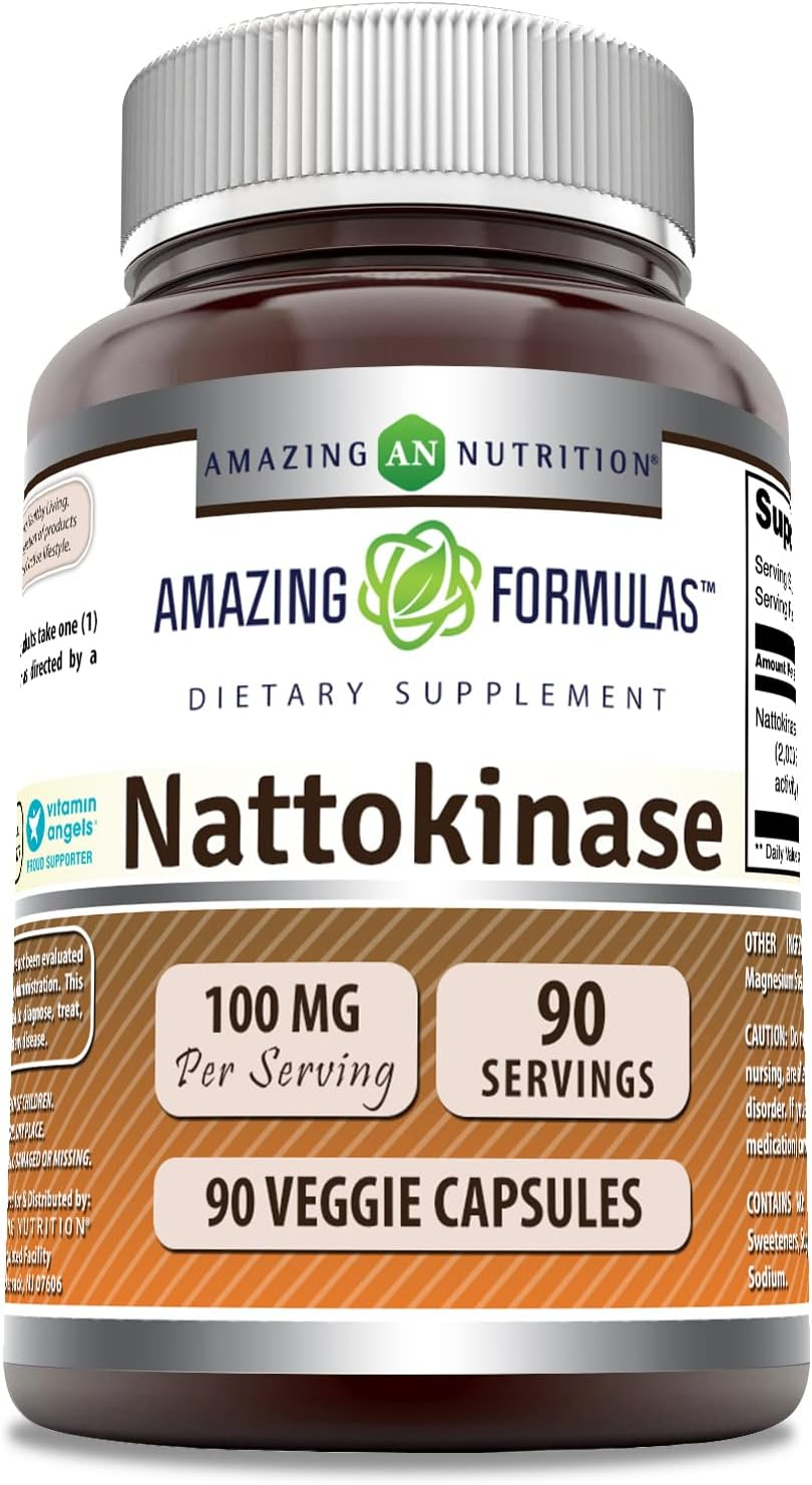 Amazing Nutrition Nattokinase 100 mg Cardiovascular Support - 90 Caps